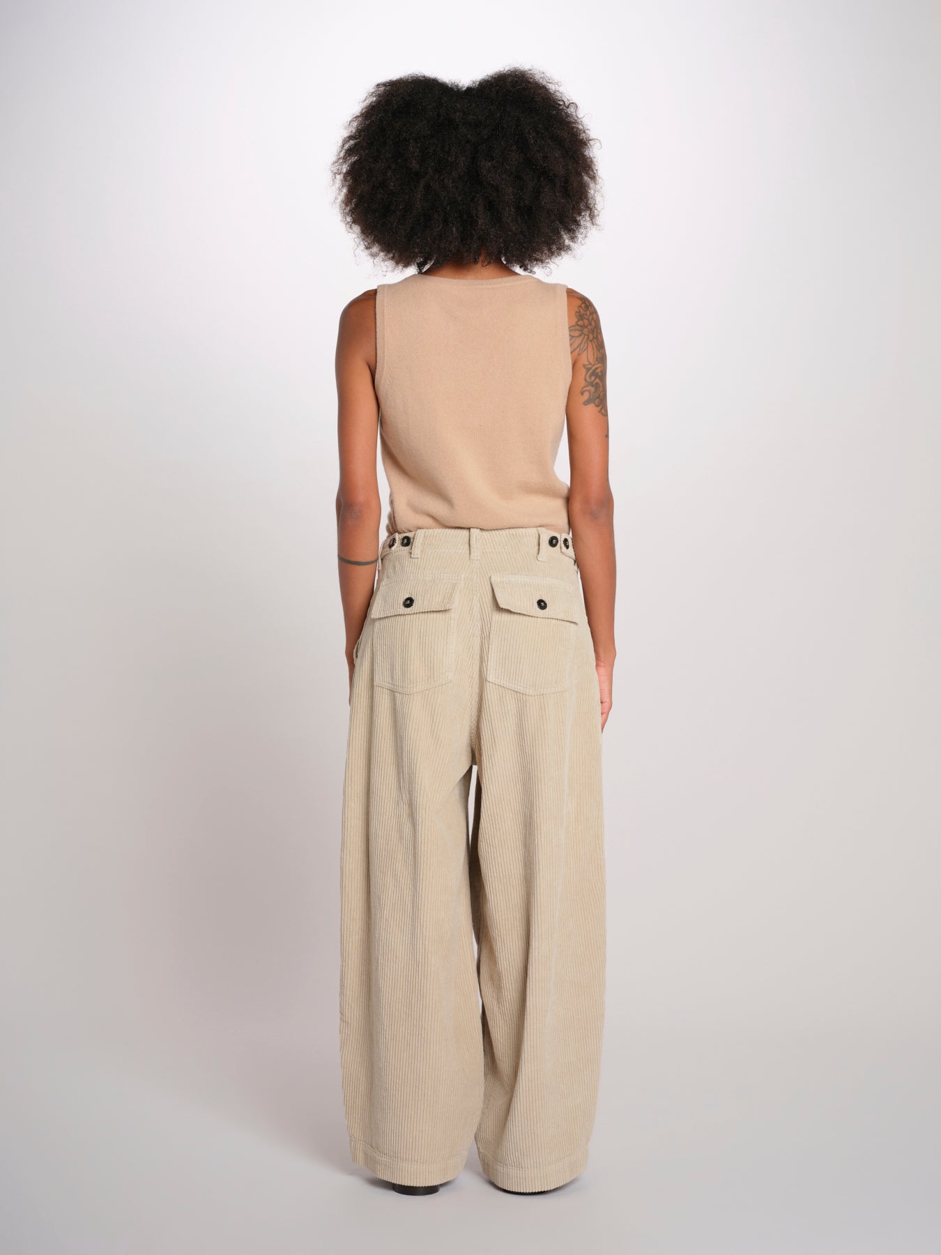 TELLA pantalone con tasche velluto rocciatore TELLA CORDUROY DESERT true avenue 