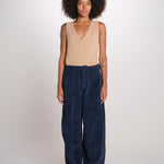 TELLA pantalone con tasche velluto rocciatore TELLA CORDUROY NAVYBLUE true avenue 