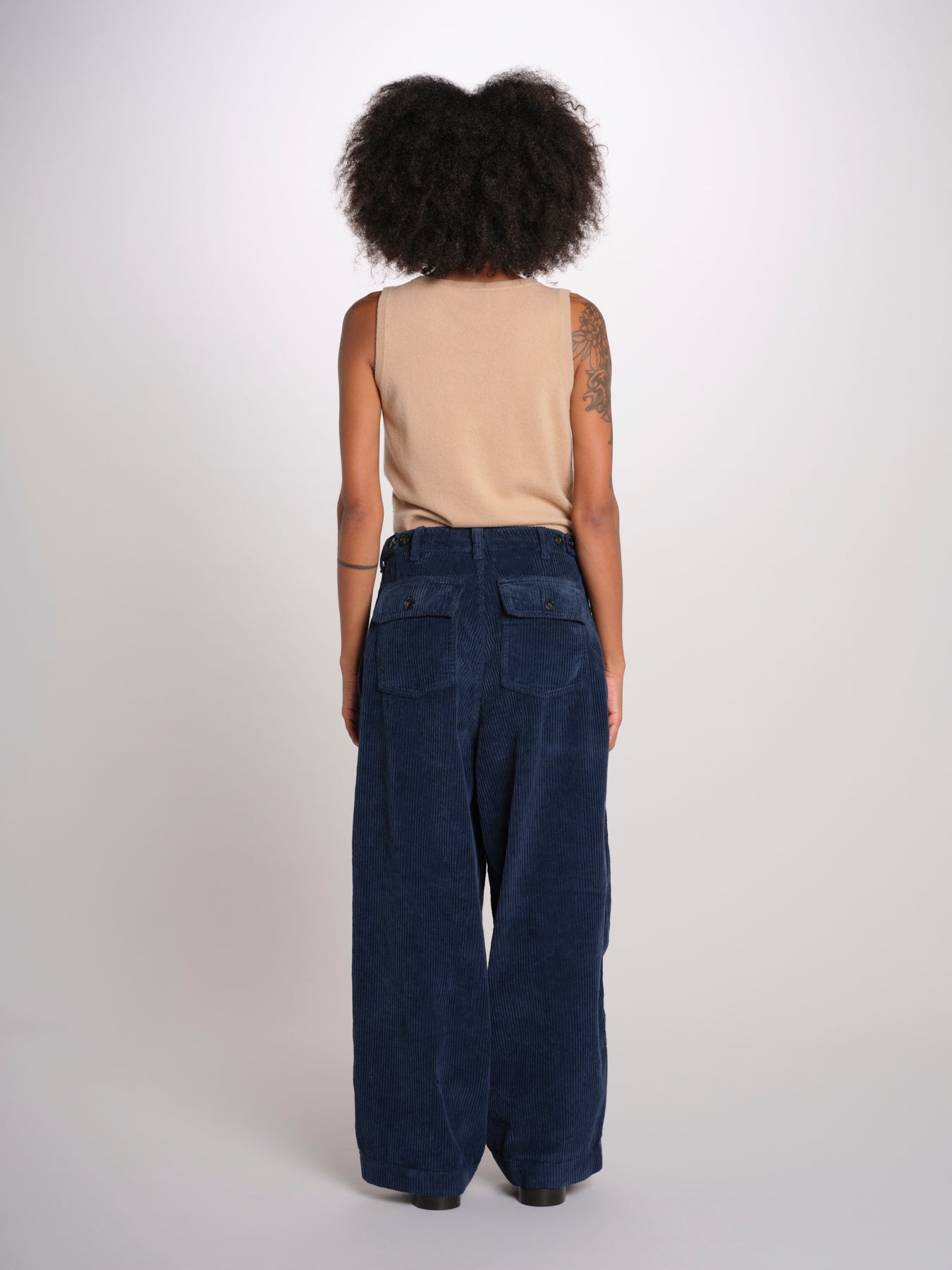TELLA pantalone con tasche velluto rocciatore TELLA CORDUROY NAVYBLUE true avenue 