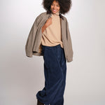 TELLA pantalone con tasche velluto rocciatore TELLA CORDUROY NAVYBLUE true avenue 