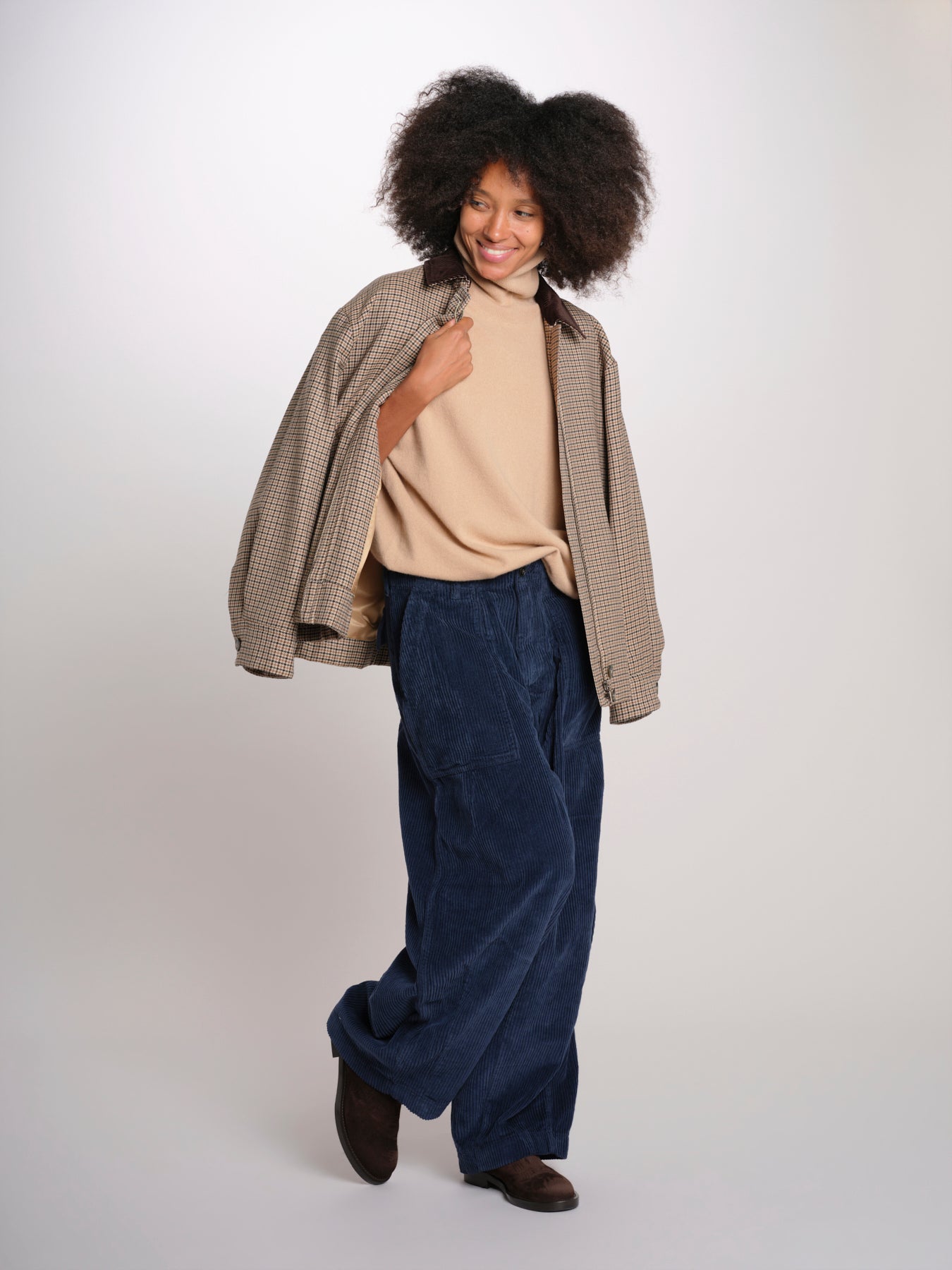 TELLA pantalone con tasche velluto rocciatore TELLA CORDUROY NAVYBLUE true avenue 