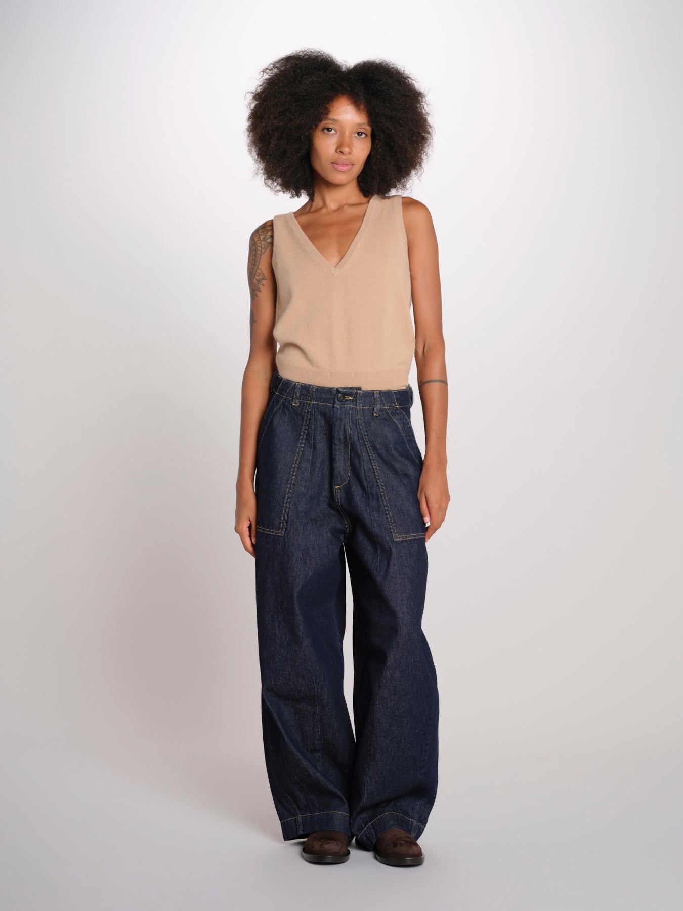 TELLA denim over con tasche TELLA OPENBLUE RINSEWASH true avenue 