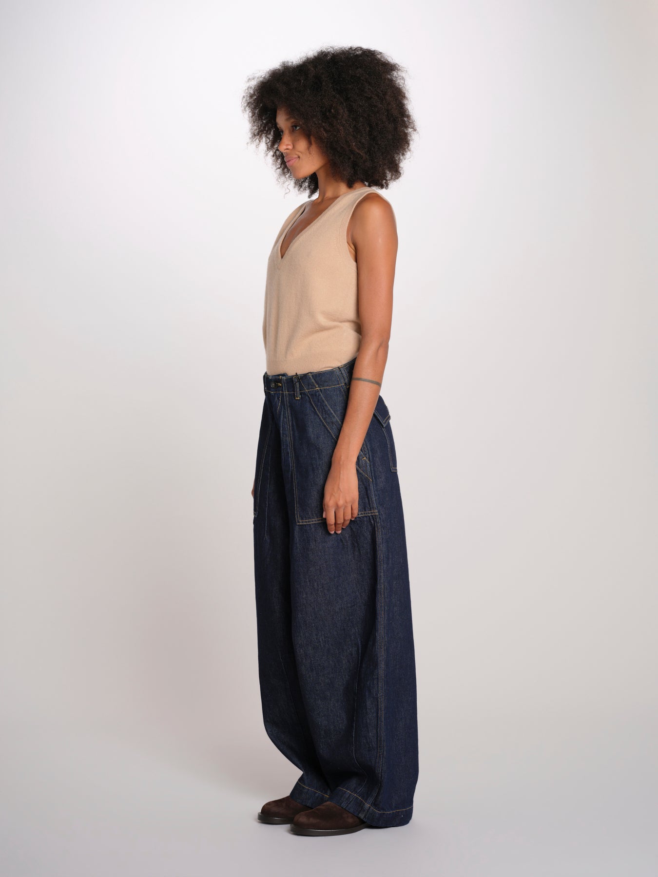 TELLA denim over con tasche TELLA OPENBLUE RINSEWASH true avenue 