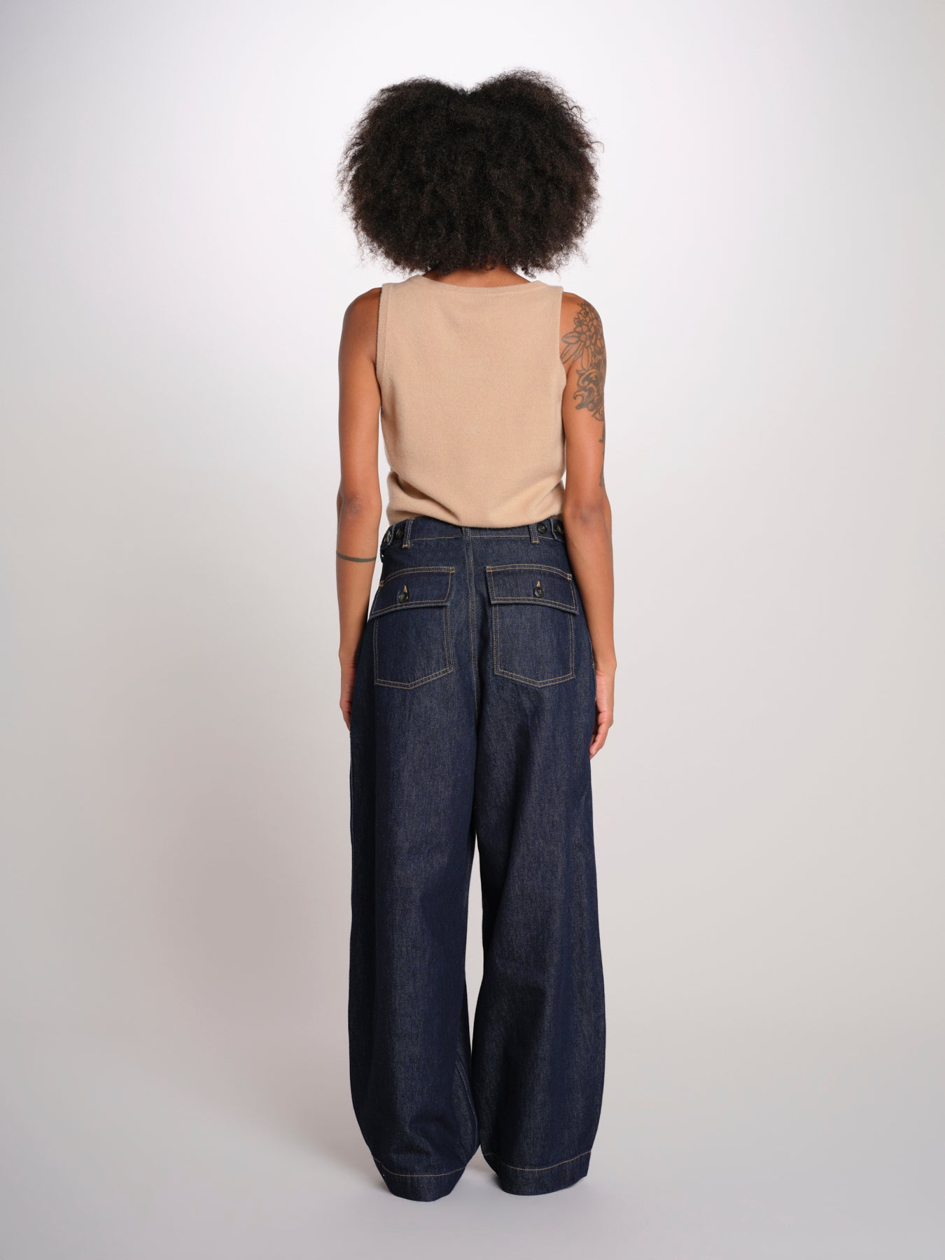 TELLA denim over con tasche TELLA OPENBLUE RINSEWASH true avenue 