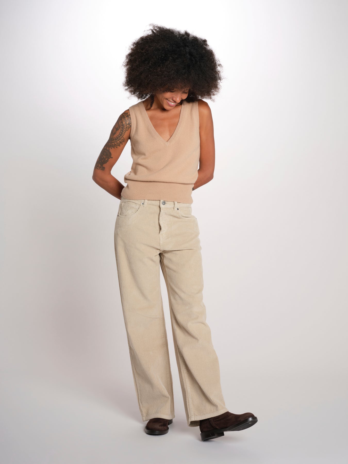 ZELDA pantalone dritto rocciatore ZELDA CORDUROY DESERT true avenue 