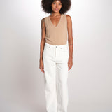 ZELDA pantalone dritto rocciatore ZELDA CORDUROY IVORY true avenue 