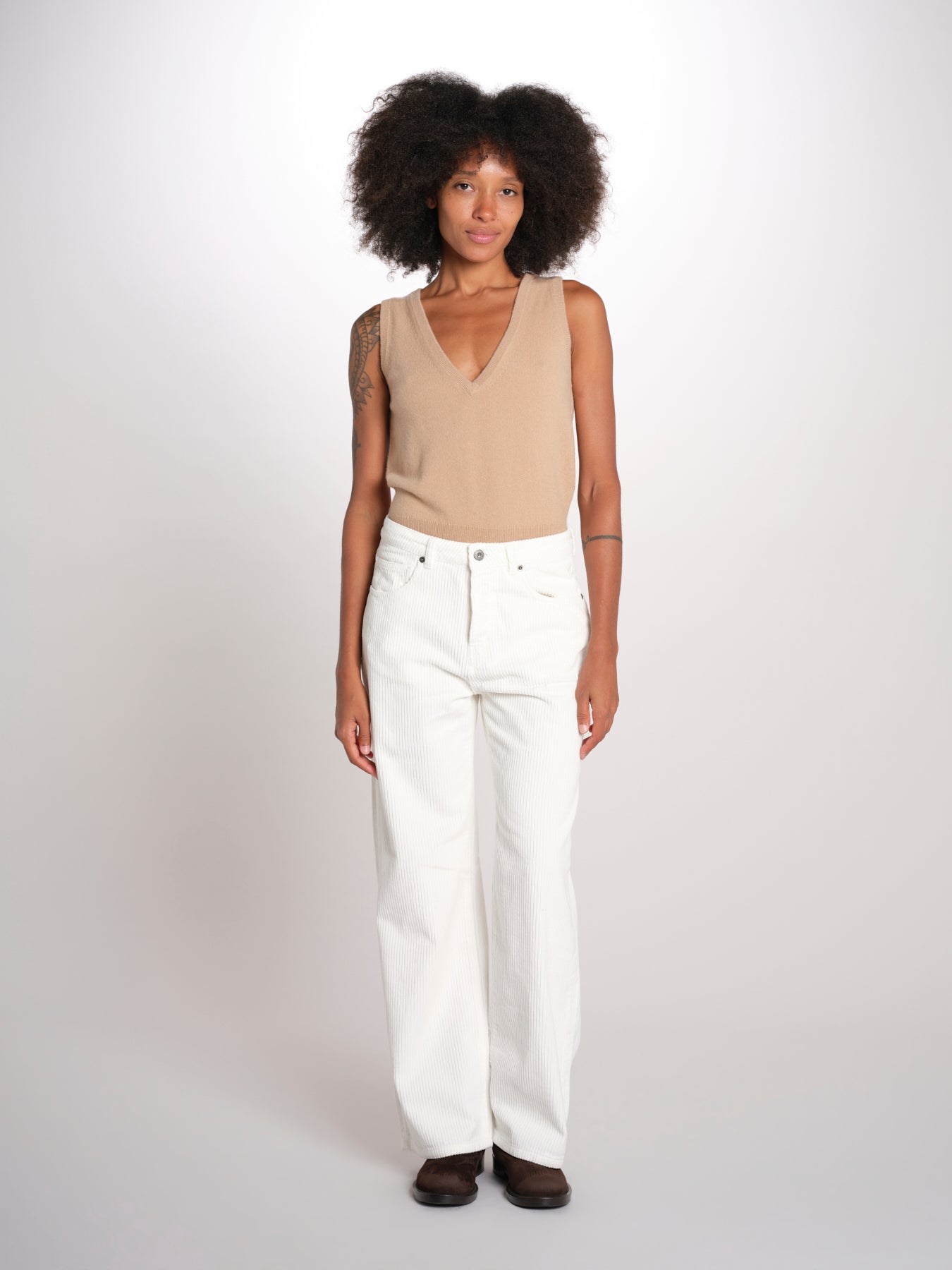 ZELDA pantalone dritto rocciatore ZELDA CORDUROY IVORY true avenue 