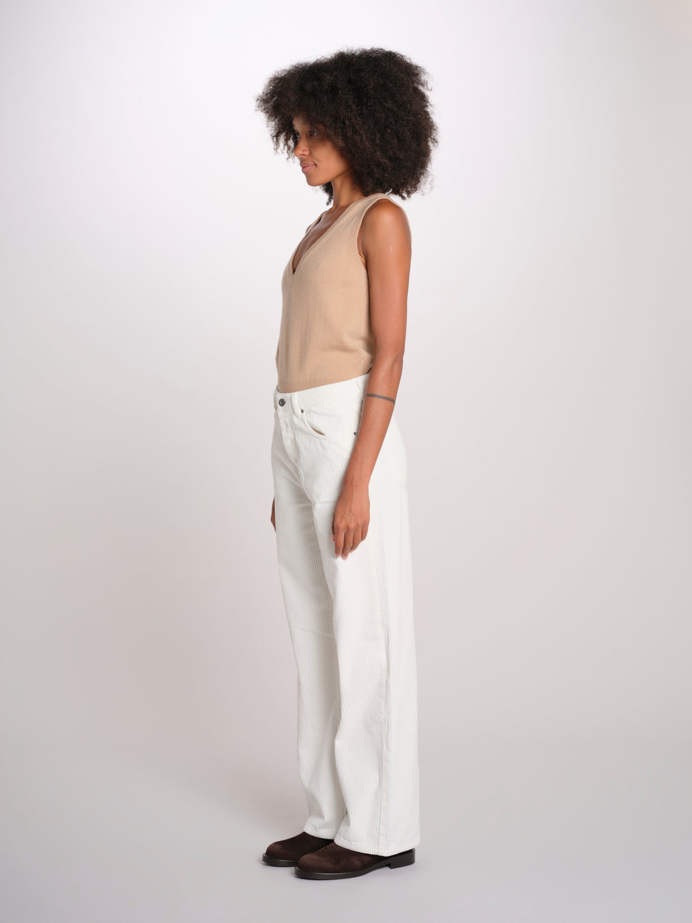 ZELDA pantalone dritto rocciatore ZELDA CORDUROY IVORY true avenue 