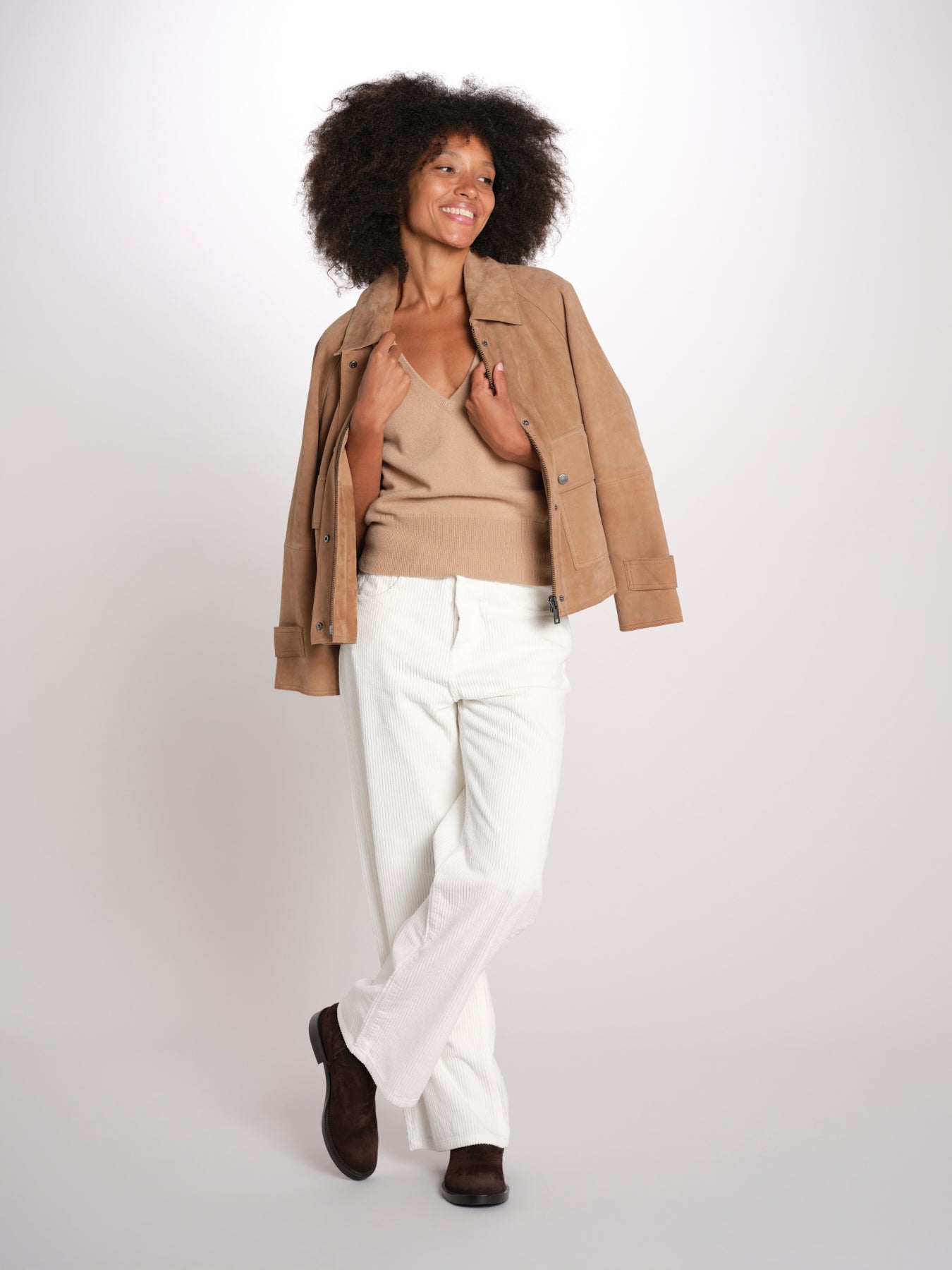 ZELDA pantalone dritto rocciatore ZELDA CORDUROY IVORY true avenue 