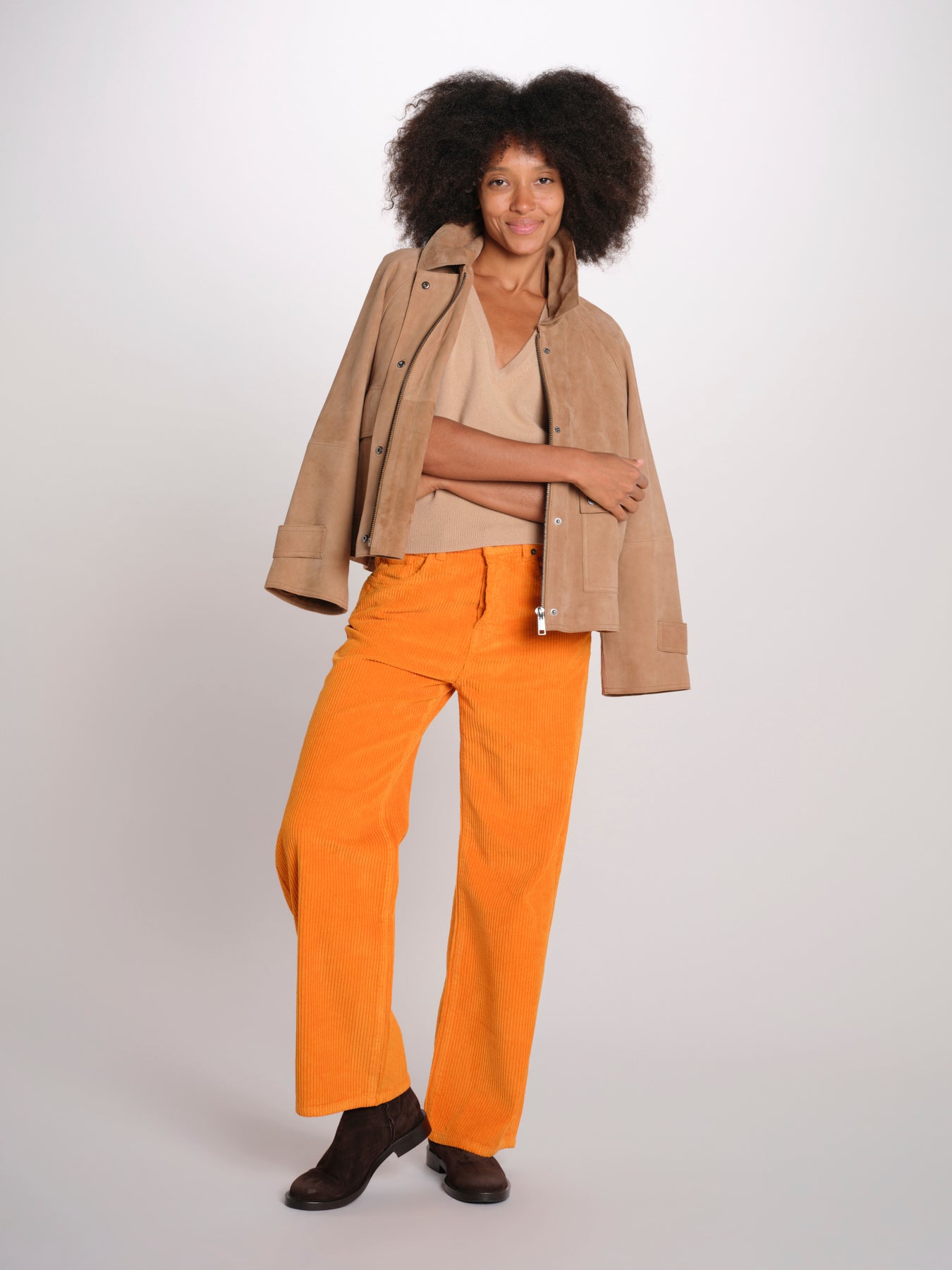 ZELDA pantalone dritto rocciatore ZELDA CORDUROY MAPLE true avenue 