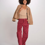 ZELDA pantalone dritto rocciatore ZELDA CORDUROY WINE true avenue 