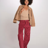 ZELDA pantalone dritto rocciatore ZELDA CORDUROY WINE true avenue 