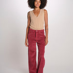 ZELDA pantalone dritto rocciatore ZELDA CORDUROY WINE true avenue 