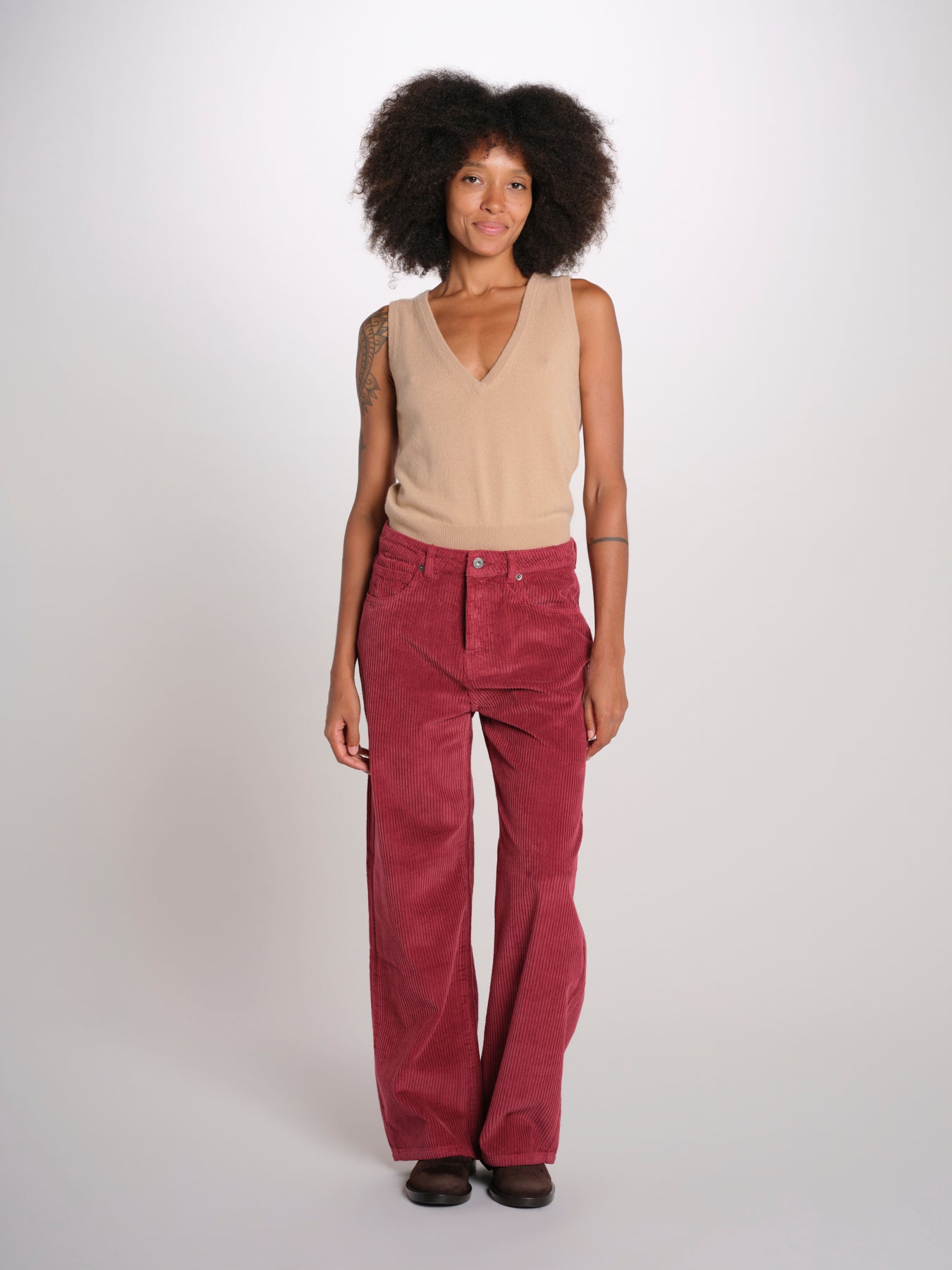 ZELDA pantalone dritto rocciatore ZELDA CORDUROY WINE true avenue 