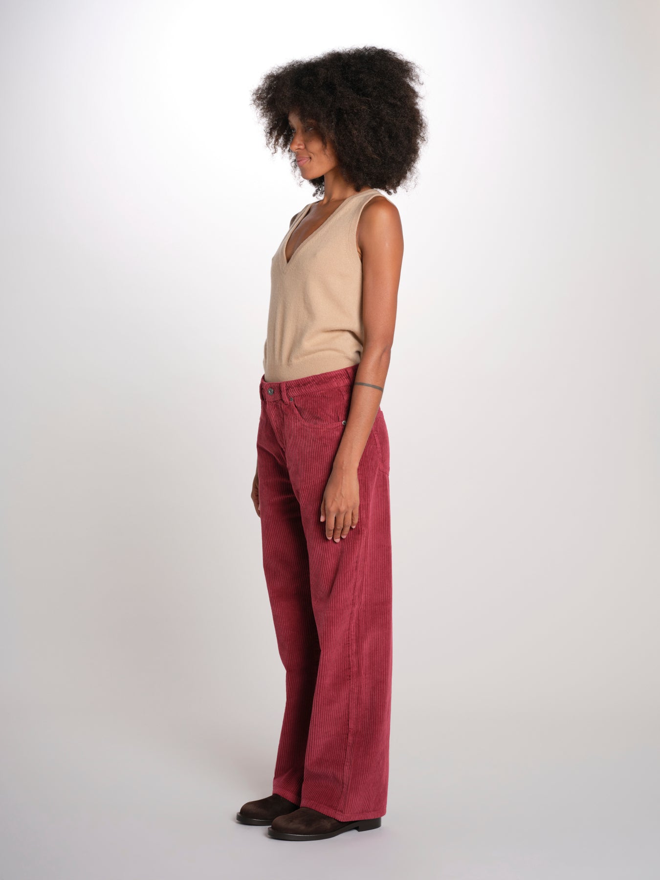 ZELDA pantalone dritto rocciatore ZELDA CORDUROY WINE true avenue 