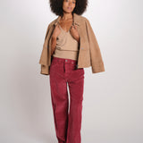 ZELDA pantalone dritto rocciatore ZELDA CORDUROY WINE true avenue 