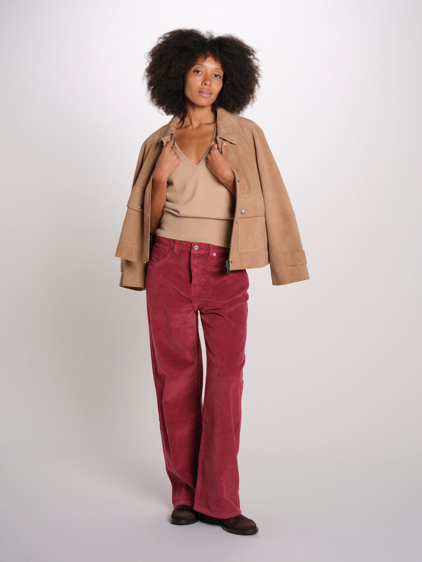 ZELDA pantalone dritto rocciatore ZELDA CORDUROY WINE true avenue 
