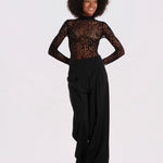 BOUNTY WILD CAT body collo alto devorè BOUNTY-BODYSUIT-WILD-CAT- BLACK undress code 