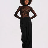 BOUNTY WILD CAT body collo alto devorè BOUNTY-BODYSUIT-WILD-CAT- BLACK undress code 