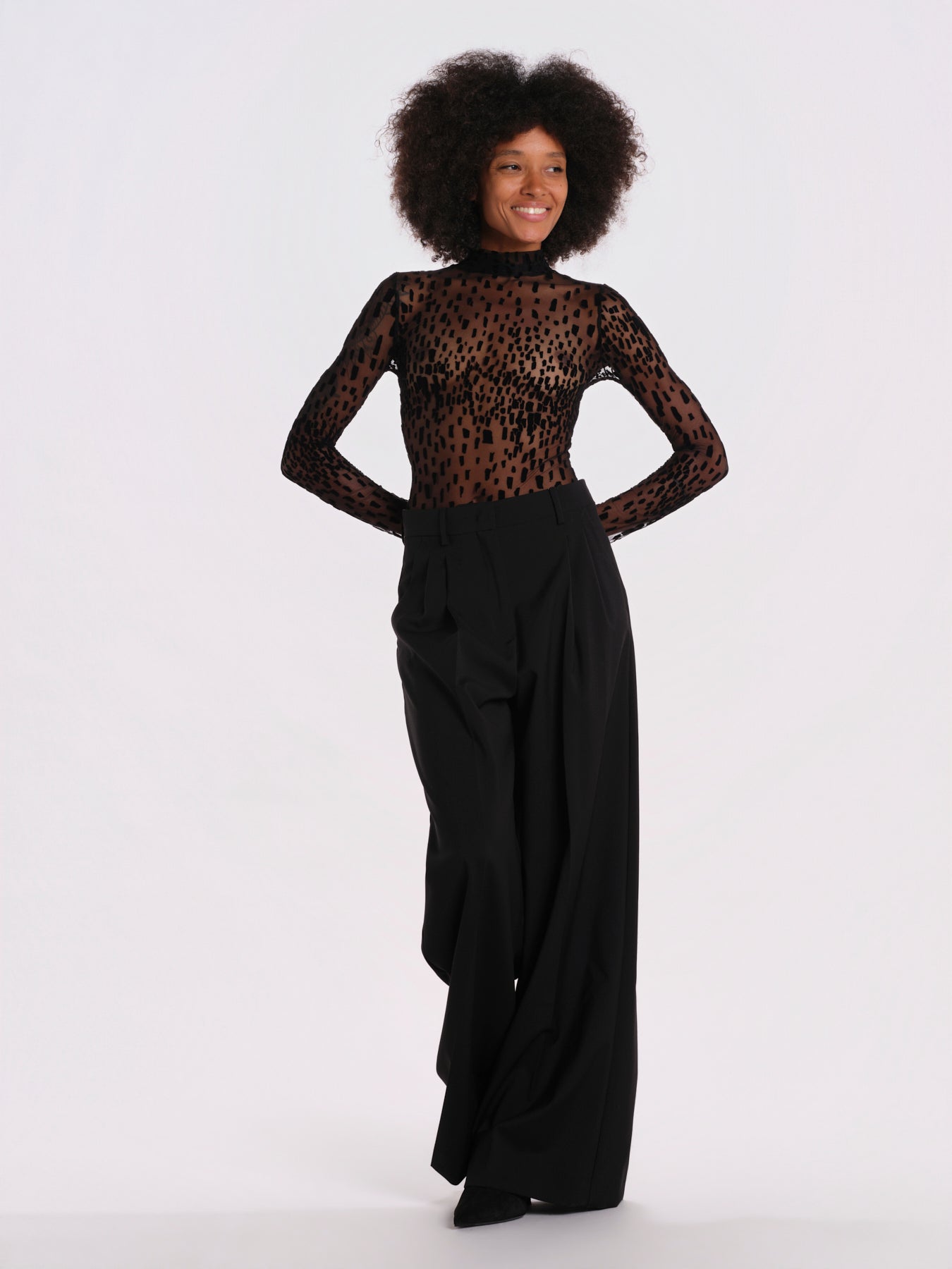 BOUNTY WILD CAT body collo alto devorè BOUNTY-BODYSUIT-WILD-CAT- BLACK undress code 