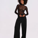 BOUNTY WILD CAT body collo alto devorè BOUNTY-BODYSUIT-WILD-CAT- BLACK undress code 