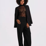 BOUNTY WILD CAT body collo alto devorè BOUNTY-BODYSUIT-WILD-CAT- BLACK undress code 