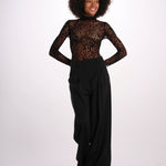 BOUNTY WILD CAT body collo alto devorè BOUNTY-BODYSUIT-WILD-CAT- BLACK undress code 