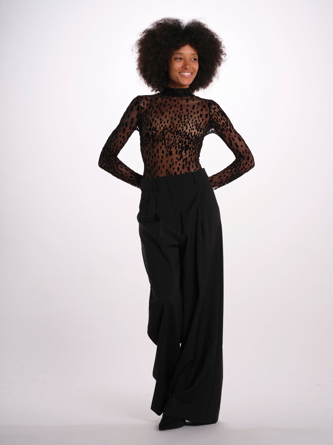 BOUNTY WILD CAT body collo alto devorè BOUNTY-BODYSUIT-WILD-CAT- BLACK undress code 