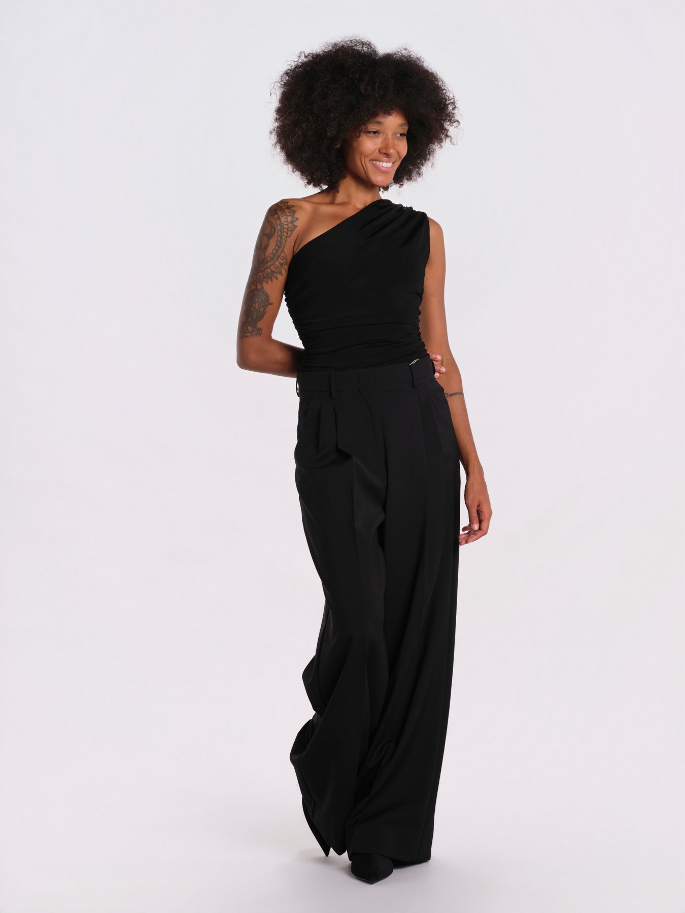 FLAIR body monospalla senza maniche FLAIR-BODYSUIT- BLACK undress code 