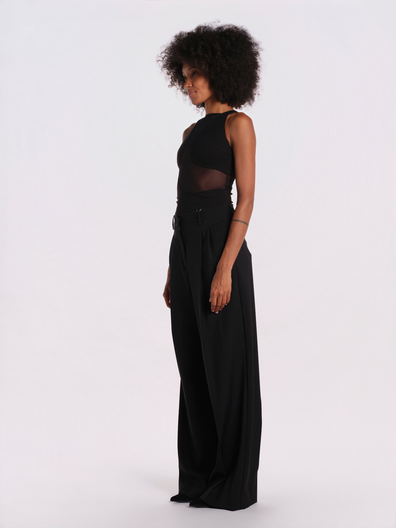 FRONT ROW body senza maniche con mezza onda FRONT-ROW-BODYSUIT- BLACK undress code 