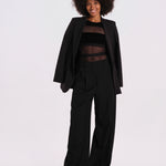 GO FOR IT body manica lunga righe orizzontali velluto GO-FOR-IT-BODYSUIT- BLACK undress code 