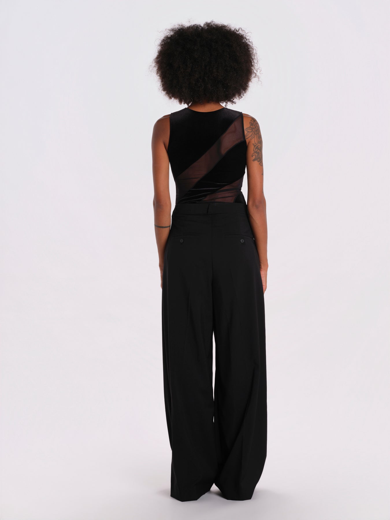 NIGHT CREATURE body senza maniche velluto onde NIGHT-CREATURE-BODYSUIT- BLACK undress code 