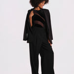 NIGHT CREATURE body senza maniche velluto onde NIGHT-CREATURE-BODYSUIT- BLACK undress code 