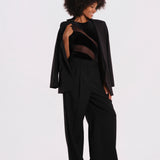 NIGHT CREATURE body senza maniche velluto onde NIGHT-CREATURE-BODYSUIT- BLACK undress code 