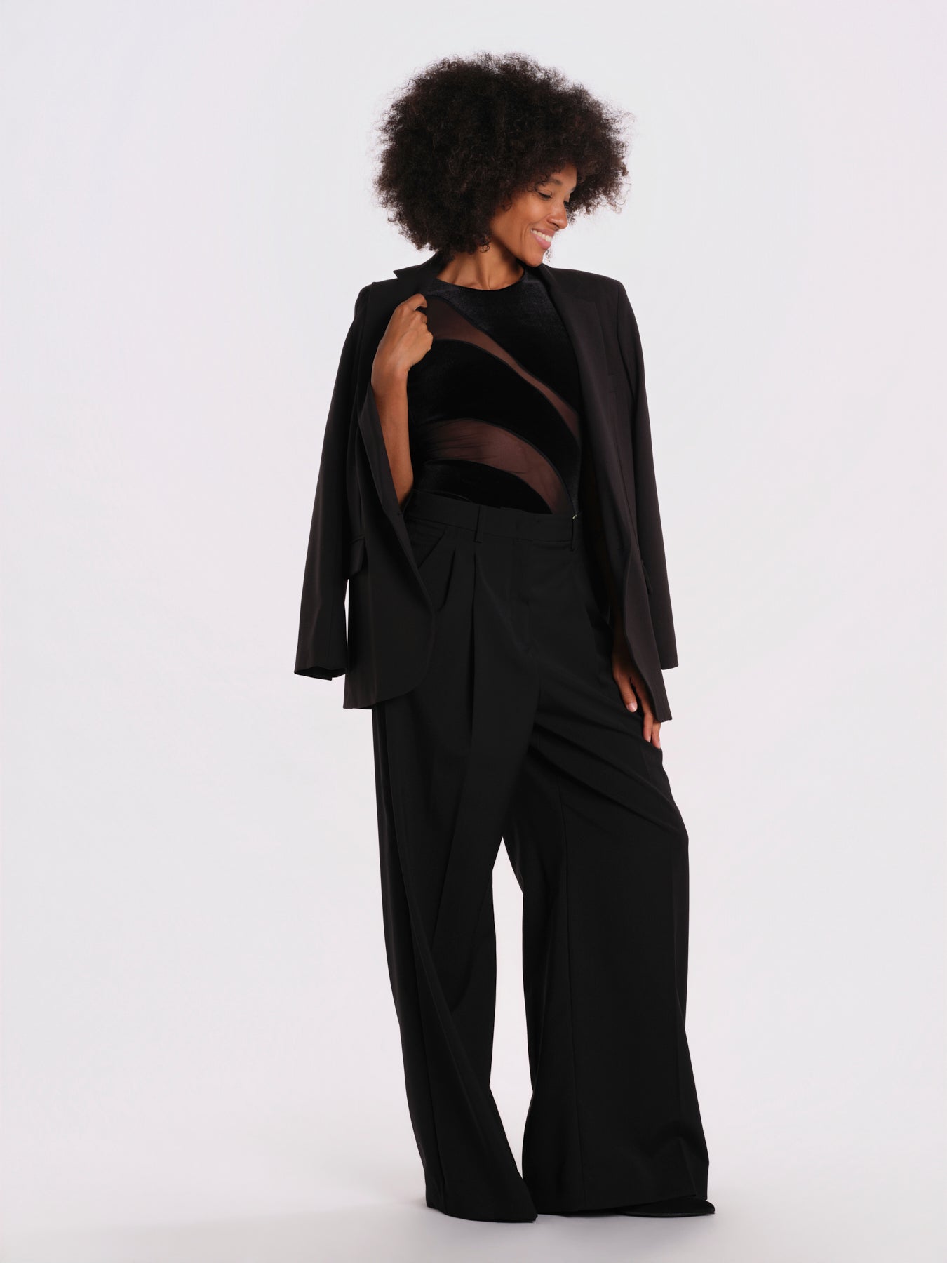 NIGHT CREATURE body senza maniche velluto onde NIGHT-CREATURE-BODYSUIT- BLACK undress code 