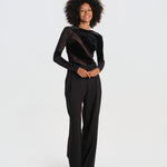 NIGHT CREATURE LONG SLEEVE body manica lunga velluto NIGHT-CREATURE-LONG-SLEEVE-BODYSUIT- BLACK undress code 
