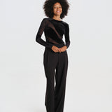 NIGHT CREATURE LONG SLEEVE body manica lunga velluto NIGHT-CREATURE-LONG-SLEEVE-BODYSUIT- BLACK undress code 