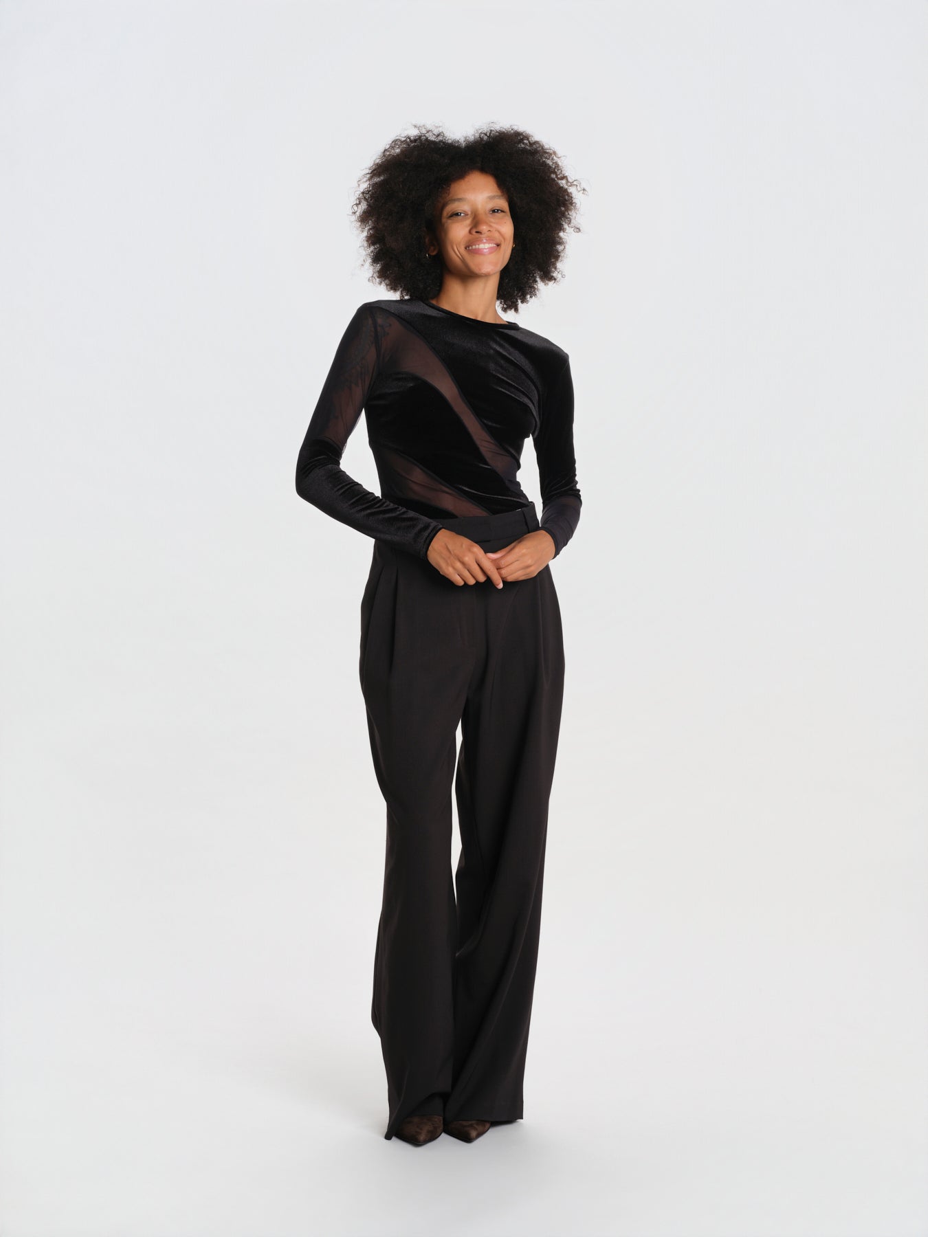 NIGHT CREATURE LONG SLEEVE body manica lunga velluto NIGHT-CREATURE-LONG-SLEEVE-BODYSUIT- BLACK undress code 