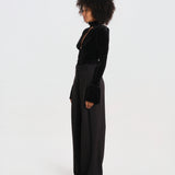 WHISPER body manica lunga scollo a V profondo NOIR-WHISPER-BODYSUIT- BLACK undress code 