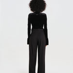 WHISPER body manica lunga scollo a V profondo NOIR-WHISPER-BODYSUIT- BLACK undress code 