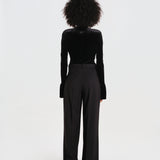WHISPER body manica lunga scollo a V profondo NOIR-WHISPER-BODYSUIT- BLACK undress code 