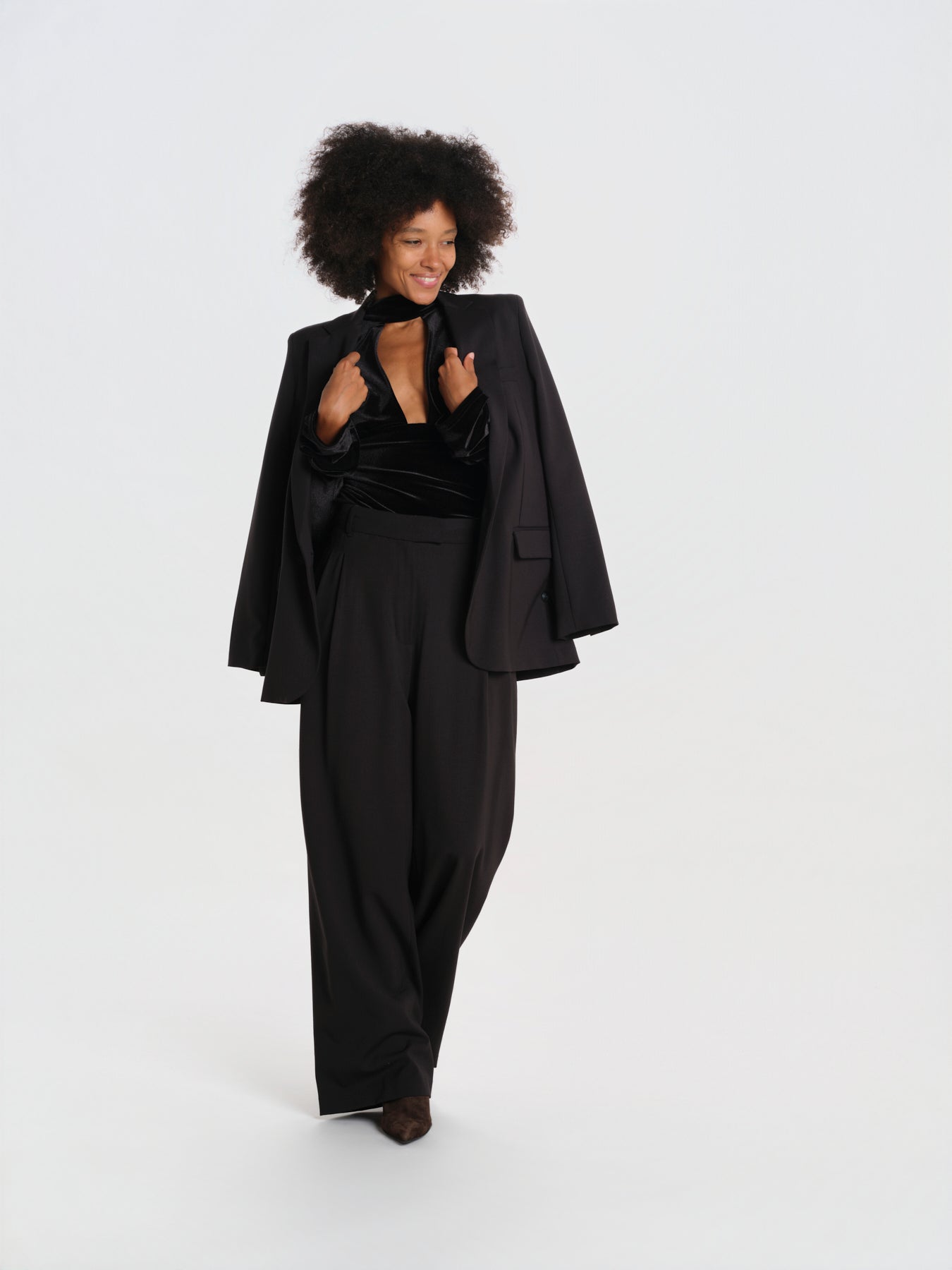 WHISPER body manica lunga scollo a V profondo NOIR-WHISPER-BODYSUIT- BLACK undress code 