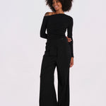 SWEETEST THING body manica lunga scollo asimmetrico SWEETEST-THING-BODYSUIT- BLACK undress code 