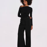 SWEETEST THING body manica lunga scollo asimmetrico SWEETEST-THING-BODYSUIT- BLACK undress code 