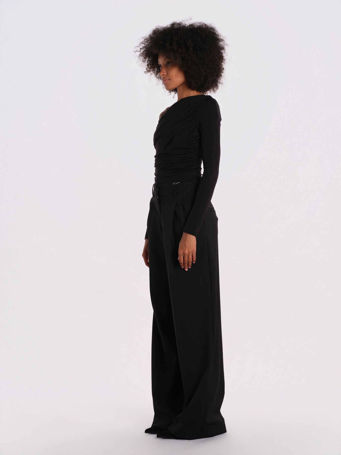 SWEETEST THING body manica lunga scollo asimmetrico SWEETEST-THING-BODYSUIT- BLACK undress code 