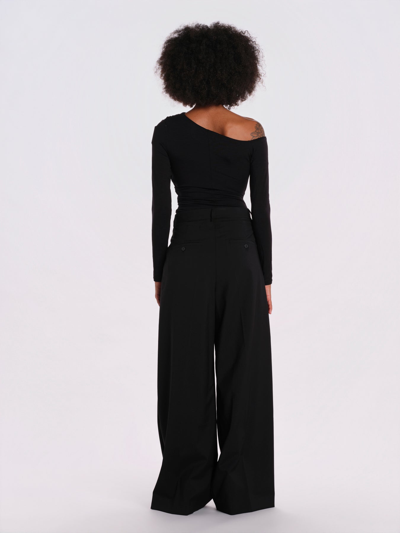 SWEETEST THING body manica lunga scollo asimmetrico SWEETEST-THING-BODYSUIT- BLACK undress code 