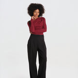 SWEETEST THING body manica lunga scollo asimmetrico SWEETEST-THING-BODYSUIT- BURGUNDY undress code 