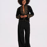 CAMILLE giacca velluto perline FW26CAMJAC BLACK v de vinster 
