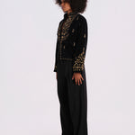 CAMILLE giacca velluto perline FW26CAMJAC BLACK v de vinster 