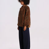 ISAAC giacca velluto ricamata FW26ISAKIM KHAKI v de vinster 